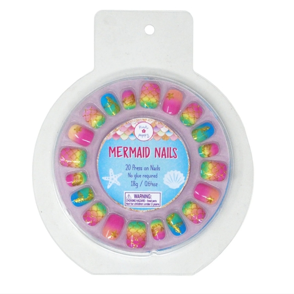 Mermaid nails Pinki Poppy